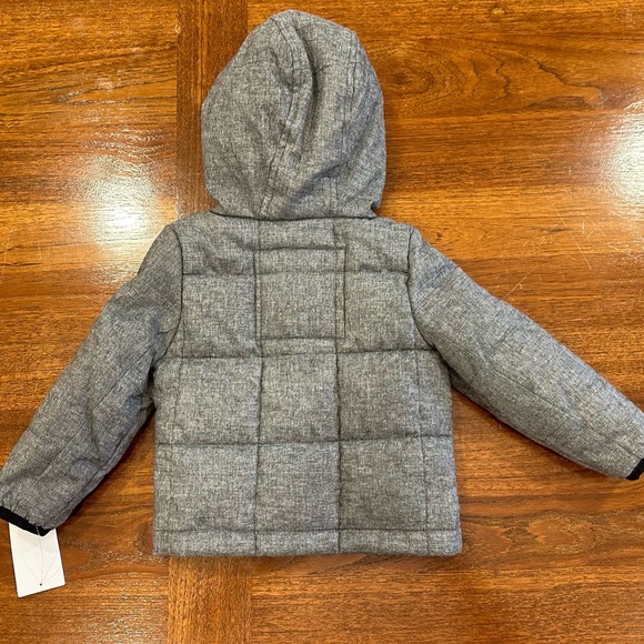 NWT Urban Republic Kids Quilted Zip Front Hooded Jacket, Grey, 18 Months - Picture 7 of 8